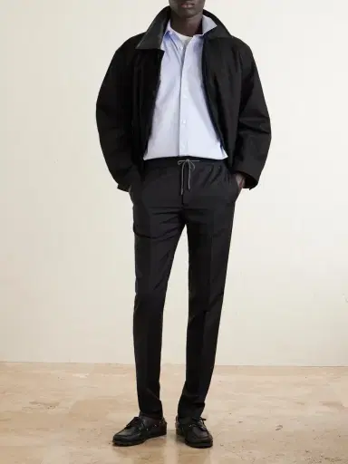 Slowear Slim-Leg Virgin Wool Drawstring Trousers - Men | Thumbnail 2 Slowear Slim-Leg Virgin Wool Drawstring Trousers - Men | Thumbnail 2