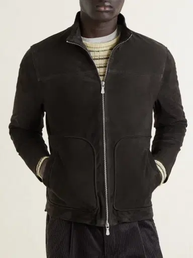 ELEVENTY Suede Zip-Up Jacket - Men | Thumbnail 3 ELEVENTY Suede Zip-Up Jacket - Men | Thumbnail 3