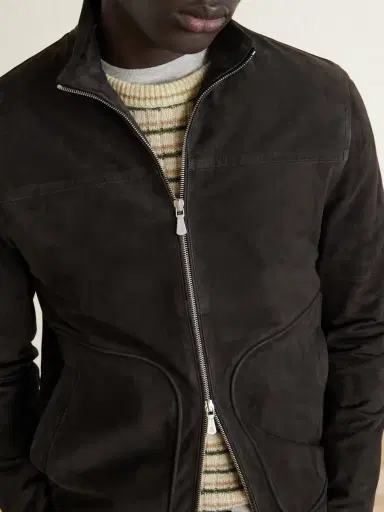ELEVENTY Suede Zip-Up Jacket - Men | Thumbnail 5 ELEVENTY Suede Zip-Up Jacket - Men | Thumbnail 5