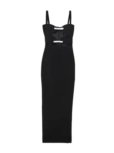 Ilkyaz Ozel Ambrosia Satin-trimmed Cutout Crepe Gown | Thumbnail 1 Ilkyaz Ozel Ambrosia Satin-trimmed Cutout Crepe Gown | Thumbnail 1