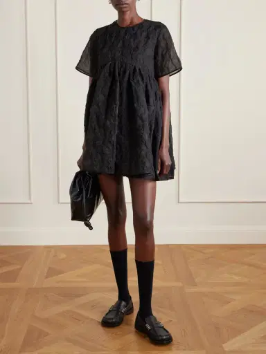 Cecilie Bahnsen Britney Pleated Tie-back Tulle Mini Dress | Thumbnail 2 Cecilie Bahnsen Britney Pleated Tie-back Tulle Mini Dress | Thumbnail 2