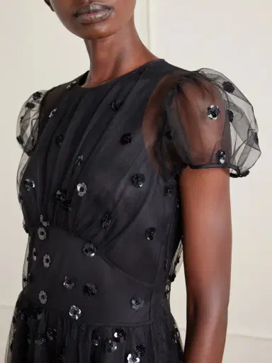 Cecilie Bahnsen Cbnanna Sequin-embellished Polka-dot Tulle Midi Dress | Thumbnail 4 Cecilie Bahnsen Cbnanna Sequin-embellished Polka-dot Tulle Midi Dress | Thumbnail 4