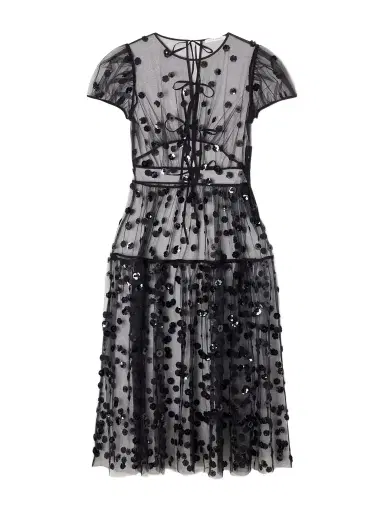 Cecilie Bahnsen Cbnanna Sequin-embellished Polka-dot Tulle Midi Dress | Thumbnail 1 Cecilie Bahnsen Cbnanna Sequin-embellished Polka-dot Tulle Midi Dress | Thumbnail 1