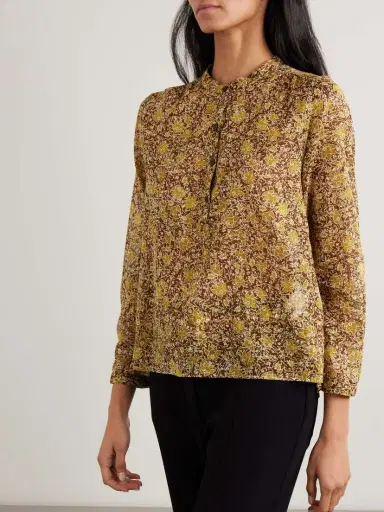 Marant Étoile Maria Floral-print Organic Cotton-voile Blouse | Thumbnail 3 Marant Étoile Maria Floral-print Organic Cotton-voile Blouse | Thumbnail 3