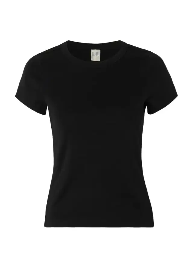 FLORE FLORE Car Baby Tee Ribbed Organic Cotton-jersey T-shirt
