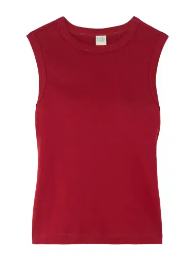 FLORE FLORE Esmé Ribbed Organic Cotton-jersey Tank | Thumbnail 1 FLORE FLORE Esmé Ribbed Organic Cotton-jersey Tank | Thumbnail 1