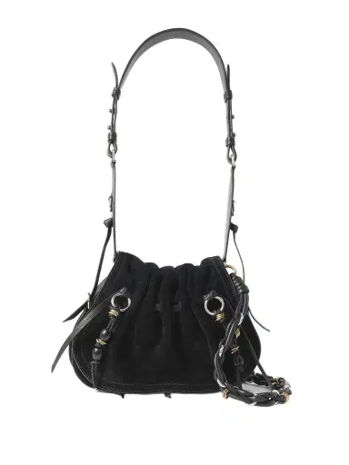 Isabel Marant Bolton Tasseled Leather-trimmed Suede Shoulder Bag | Thumbnail 1 Isabel Marant Bolton Tasseled Leather-trimmed Suede Shoulder Bag | Thumbnail 1
