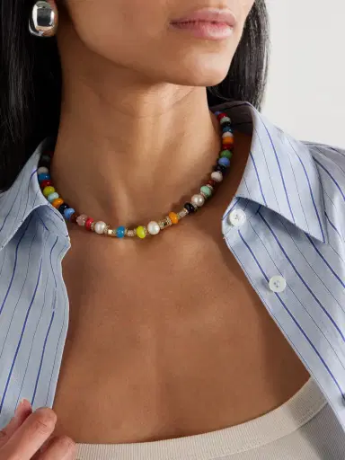 Martha Calvo Lucinda Gold-plated, Pearl And Crystal Necklace | Thumbnail 2 Martha Calvo Lucinda Gold-plated, Pearl And Crystal Necklace | Thumbnail 2
