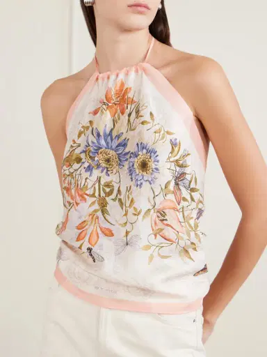 Etro Floral-print Silk-voile Halterneck Top | Thumbnail 4 Etro Floral-print Silk-voile Halterneck Top | Thumbnail 4