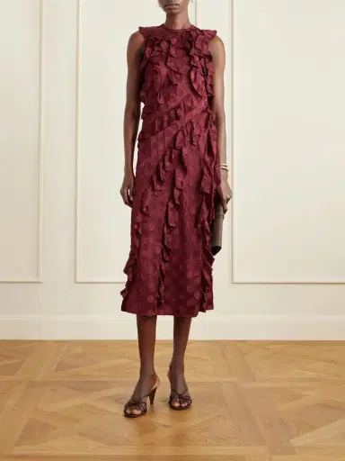 Ulla Johnson Kavita Silk-blend Jacquard Midi Dress | Thumbnail 2 Ulla Johnson Kavita Silk-blend Jacquard Midi Dress | Thumbnail 2