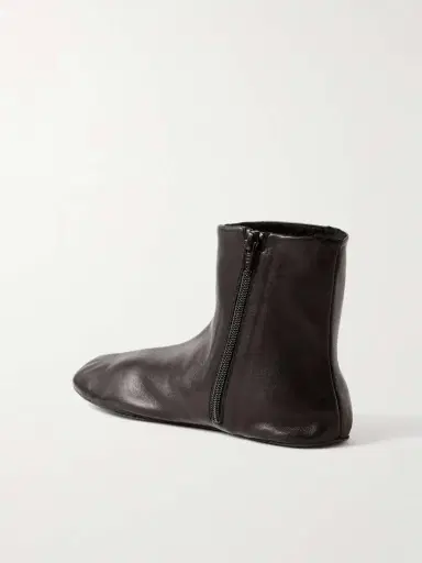 The Row Stella Leather And Shearling Ankle Boots | Thumbnail 3 The Row Stella Leather And Shearling Ankle Boots | Thumbnail 3