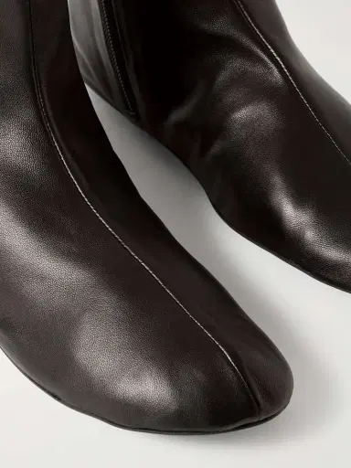 The Row Stella Leather And Shearling Ankle Boots | Thumbnail 4 The Row Stella Leather And Shearling Ankle Boots | Thumbnail 4