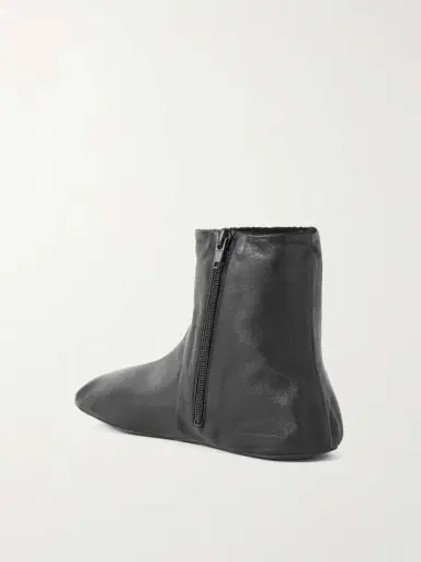 The Row Stella Leather And Shearling Ankle Boots | Thumbnail 3 The Row Stella Leather And Shearling Ankle Boots | Thumbnail 3