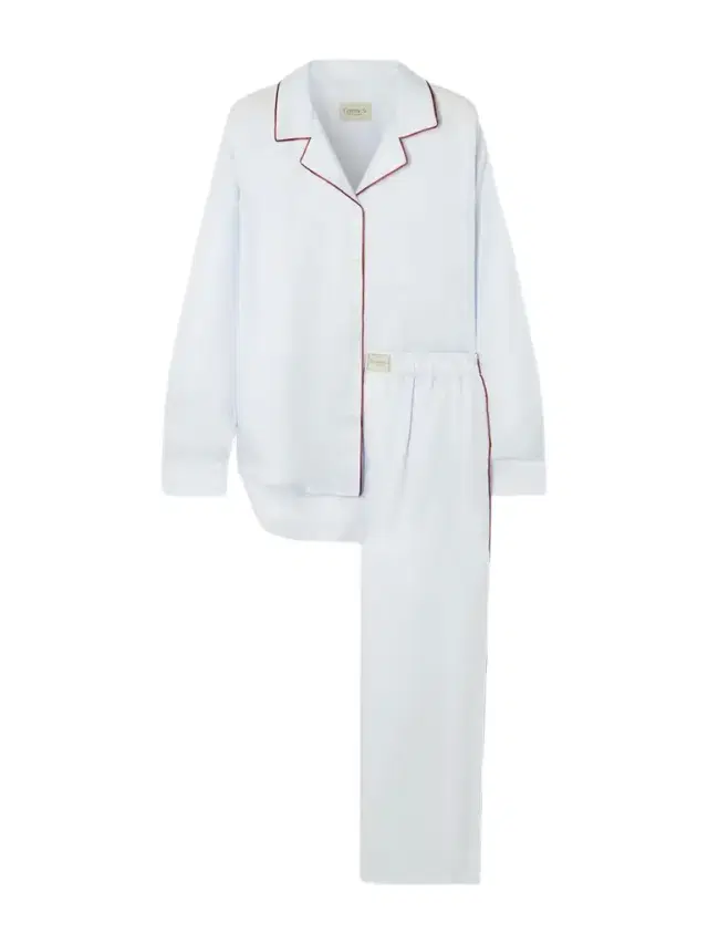 Piped Silk-twill Pajama Set Piped Silk-twill Pajama Set
