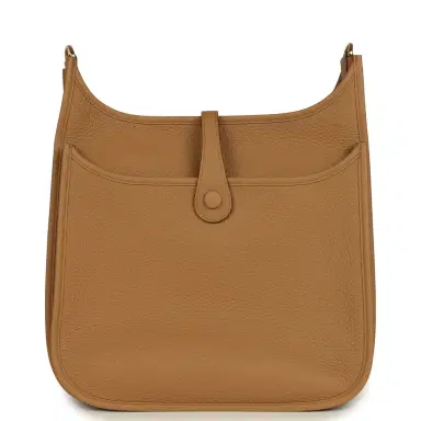 HERMÈS Hermes Evelyne III PM Biscuit Clemence Gold Hardware | Thumbnail 5 HERMÈS Hermes Evelyne III PM Biscuit Clemence Gold Hardware | Thumbnail 5