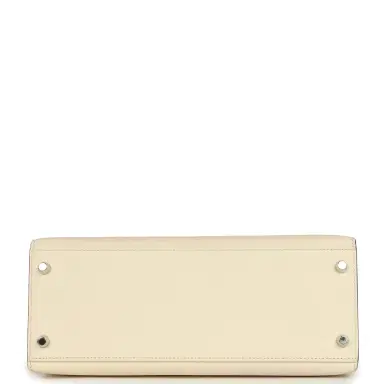 HERMÈS Pre-owned Hermes Kelly Sellier 28 Nata Epsom Palladium Hardware | Thumbnail 6 HERMÈS Pre-owned Hermes Kelly Sellier 28 Nata Epsom Palladium Hardware | Thumbnail 6