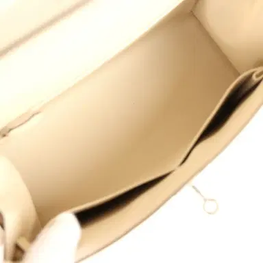 HERMÈS Pre-owned Hermes Kelly Sellier 28 Nata Epsom Palladium Hardware | Thumbnail 8 HERMÈS Pre-owned Hermes Kelly Sellier 28 Nata Epsom Palladium Hardware | Thumbnail 8