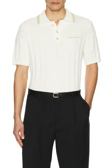 Casablanca Tennis Boucle Polo Shirt | Thumbnail 3 Casablanca Tennis Boucle Polo Shirt | Thumbnail 3