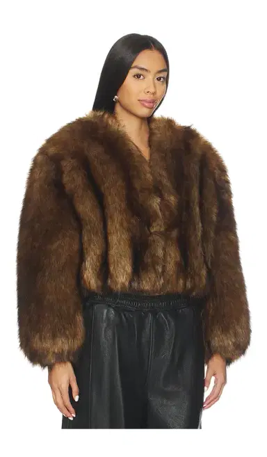 Alexander Wang Faux Fur Cropped Jacket | Thumbnail 2 Alexander Wang Faux Fur Cropped Jacket | Thumbnail 2