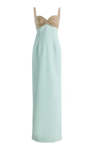 Oscar de la Renta Bugle-Embroidered Wool-Blend Gown | Thumbnail 7 Oscar de la Renta Bugle-Embroidered Wool-Blend Gown | Thumbnail 7