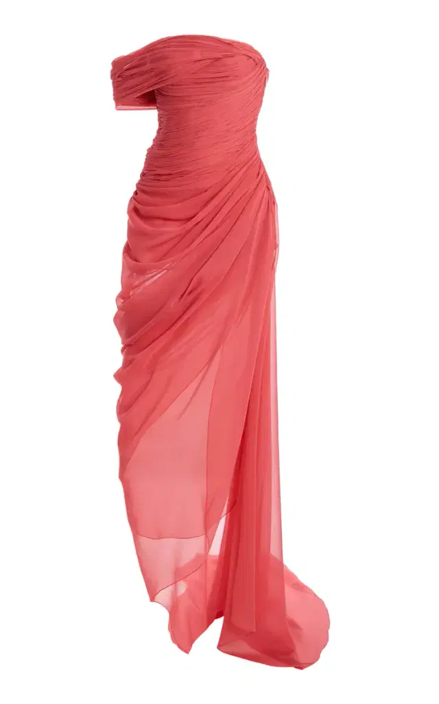 Draped Silk-Chiffon Gown Draped Silk-Chiffon Gown