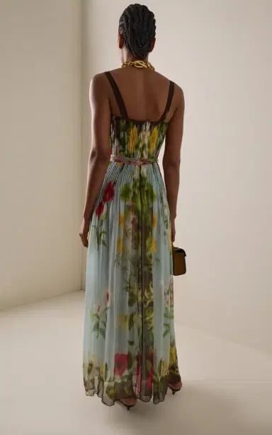 Oscar de la Renta Floral Silk-Chiffon Gown | Thumbnail 4 Oscar de la Renta Floral Silk-Chiffon Gown | Thumbnail 4