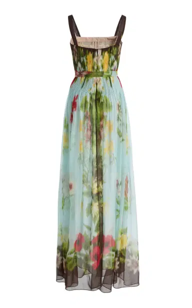 Oscar de la Renta Floral Silk-Chiffon Gown | Thumbnail 5 Oscar de la Renta Floral Silk-Chiffon Gown | Thumbnail 5