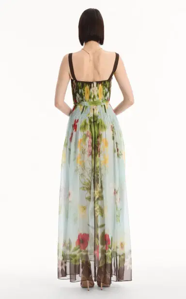 Oscar de la Renta Floral Silk-Chiffon Gown | Thumbnail 8 Oscar de la Renta Floral Silk-Chiffon Gown | Thumbnail 8
