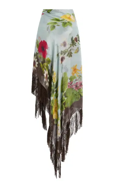 Oscar de la Renta Fringed Metallic Midi Skirt | Thumbnail 7 Oscar de la Renta Fringed Metallic Midi Skirt | Thumbnail 7