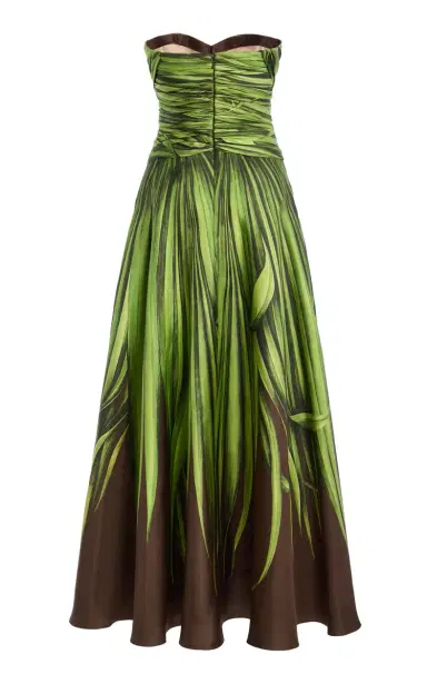 Oscar de la Renta Strapless Cutout Cotton-Silk Maxi Dress | Thumbnail 5 Oscar de la Renta Strapless Cutout Cotton-Silk Maxi Dress | Thumbnail 5