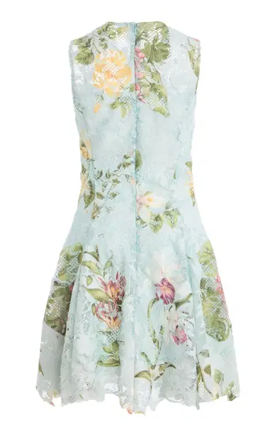 Oscar de la Renta Floral-Printed Lace Mini Dress | Thumbnail 6 Oscar de la Renta Floral-Printed Lace Mini Dress | Thumbnail 6