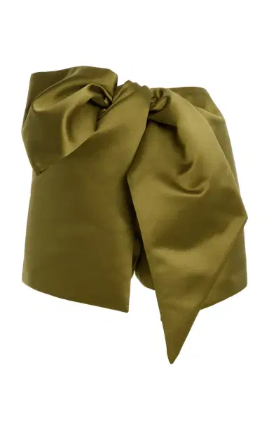 Oscar de la Renta Draped Satin Mini Skort | Thumbnail 5 Oscar de la Renta Draped Satin Mini Skort | Thumbnail 5