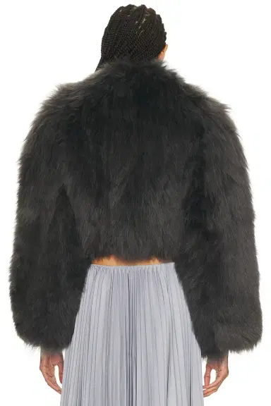 Alaïa ALAΪA Fur Cropped Jacket | Thumbnail 3 Alaïa ALAΪA Fur Cropped Jacket | Thumbnail 3