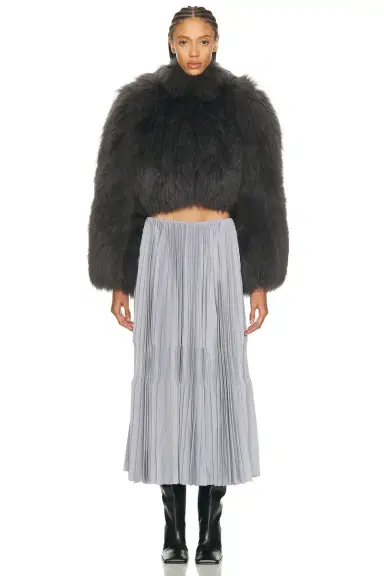 Alaïa ALAΪA Fur Cropped Jacket | Thumbnail 4 Alaïa ALAΪA Fur Cropped Jacket | Thumbnail 4