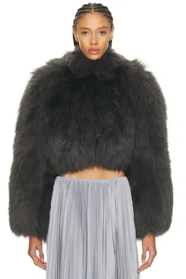Alaïa ALAΪA Fur Cropped Jacket | Thumbnail 1 Alaïa ALAΪA Fur Cropped Jacket | Thumbnail 1