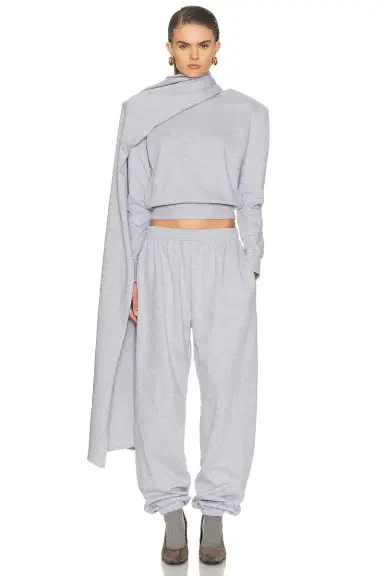 Magda Butrym Sweatshirt With Scarf | Thumbnail 1 Magda Butrym Sweatshirt With Scarf | Thumbnail 1