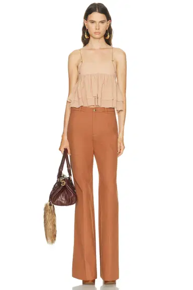 Chloé Ruffled Tank Top | Thumbnail 4 Chloé Ruffled Tank Top | Thumbnail 4