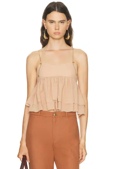 Chloé Ruffled Tank Top | Thumbnail 1 Chloé Ruffled Tank Top | Thumbnail 1