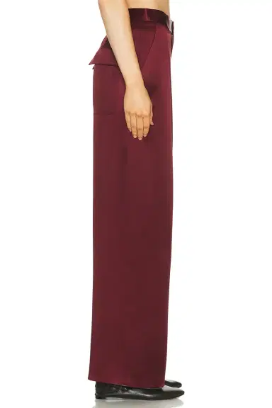 Lapointe Satin Relaxed Pleat Pant | Thumbnail 3 Lapointe Satin Relaxed Pleat Pant | Thumbnail 3