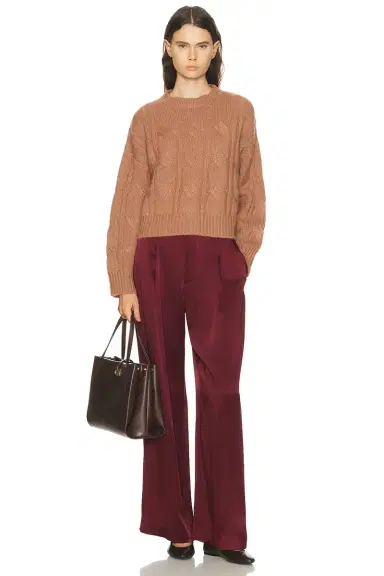 Lapointe Satin Relaxed Pleat Pant | Thumbnail 5 Lapointe Satin Relaxed Pleat Pant | Thumbnail 5
