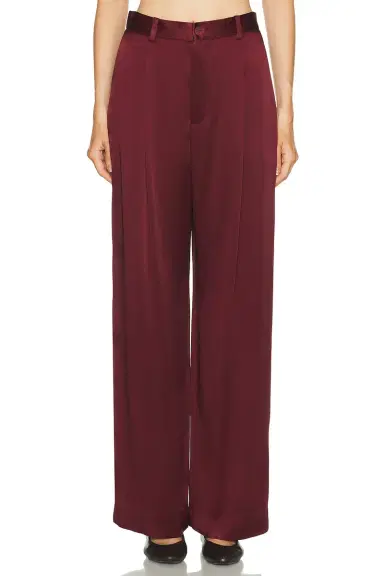 Lapointe Satin Relaxed Pleat Pant | Thumbnail 1 Lapointe Satin Relaxed Pleat Pant | Thumbnail 1