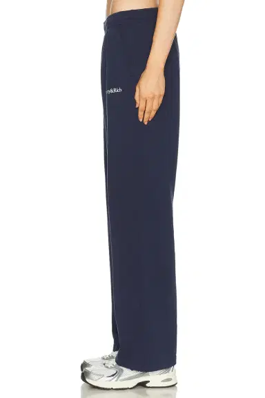 Sporty & Rich Serif Logo Wide Sweatpant | Thumbnail 3 Sporty & Rich Serif Logo Wide Sweatpant | Thumbnail 3