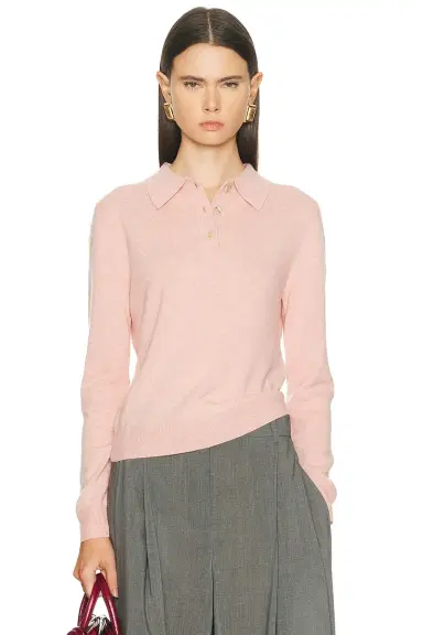 RENGGLI Cashmere Long Sleeve Polo | Thumbnail 1 RENGGLI Cashmere Long Sleeve Polo | Thumbnail 1