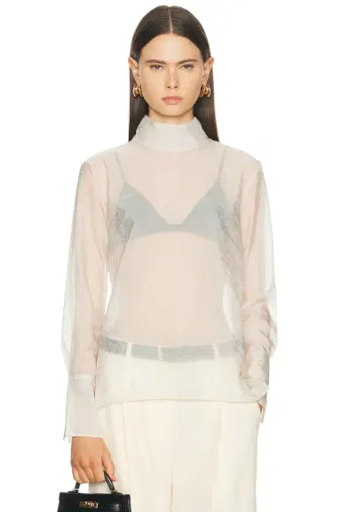 RENGGLI Organza Turtleneck Blouse | Thumbnail 1 RENGGLI Organza Turtleneck Blouse | Thumbnail 1