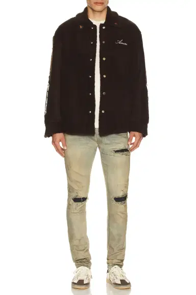 Amiri Bones Studded Overshirt | Thumbnail 4 Amiri Bones Studded Overshirt | Thumbnail 4