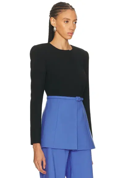 Carolina Herrera Belted Crewneck Jacket | Thumbnail 2 Carolina Herrera Belted Crewneck Jacket | Thumbnail 2