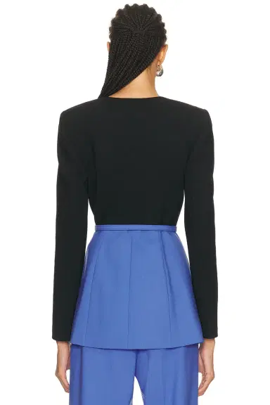 Carolina Herrera Belted Crewneck Jacket | Thumbnail 3 Carolina Herrera Belted Crewneck Jacket | Thumbnail 3