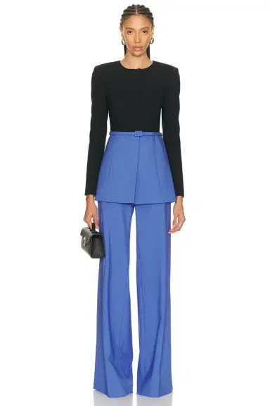 Carolina Herrera Belted Crewneck Jacket | Thumbnail 4 Carolina Herrera Belted Crewneck Jacket | Thumbnail 4