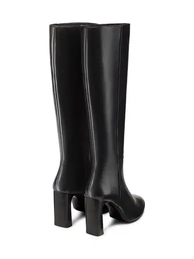 Stuart Weitzman Women's Babette 0MM Platform Zip Leather Knee Boots - Black | Thumbnail 3 Stuart Weitzman Women's Babette 0MM Platform Zip Leather Knee Boots - Black | Thumbnail 3