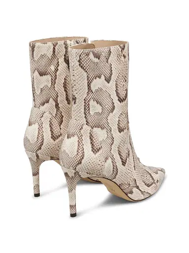 Stuart Weitzman Women's Stuart 75MM Snake-Embossed Leather Booties - Cream | Thumbnail 2 Stuart Weitzman Women's Stuart 75MM Snake-Embossed Leather Booties - Cream | Thumbnail 2